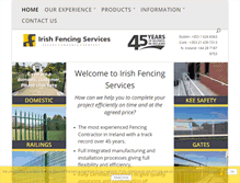 Tablet Screenshot of irishfencing.com